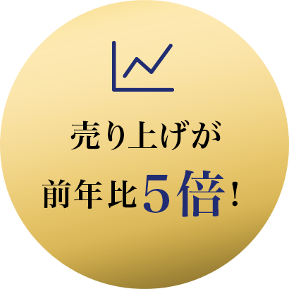 売り上げが前年比5倍!